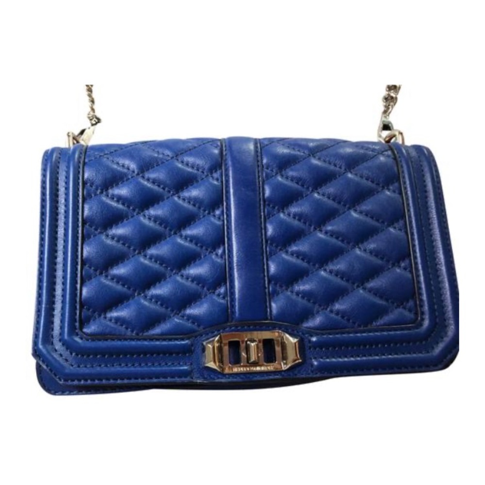 Rebecca Minkoff Love Quilted blue Leather